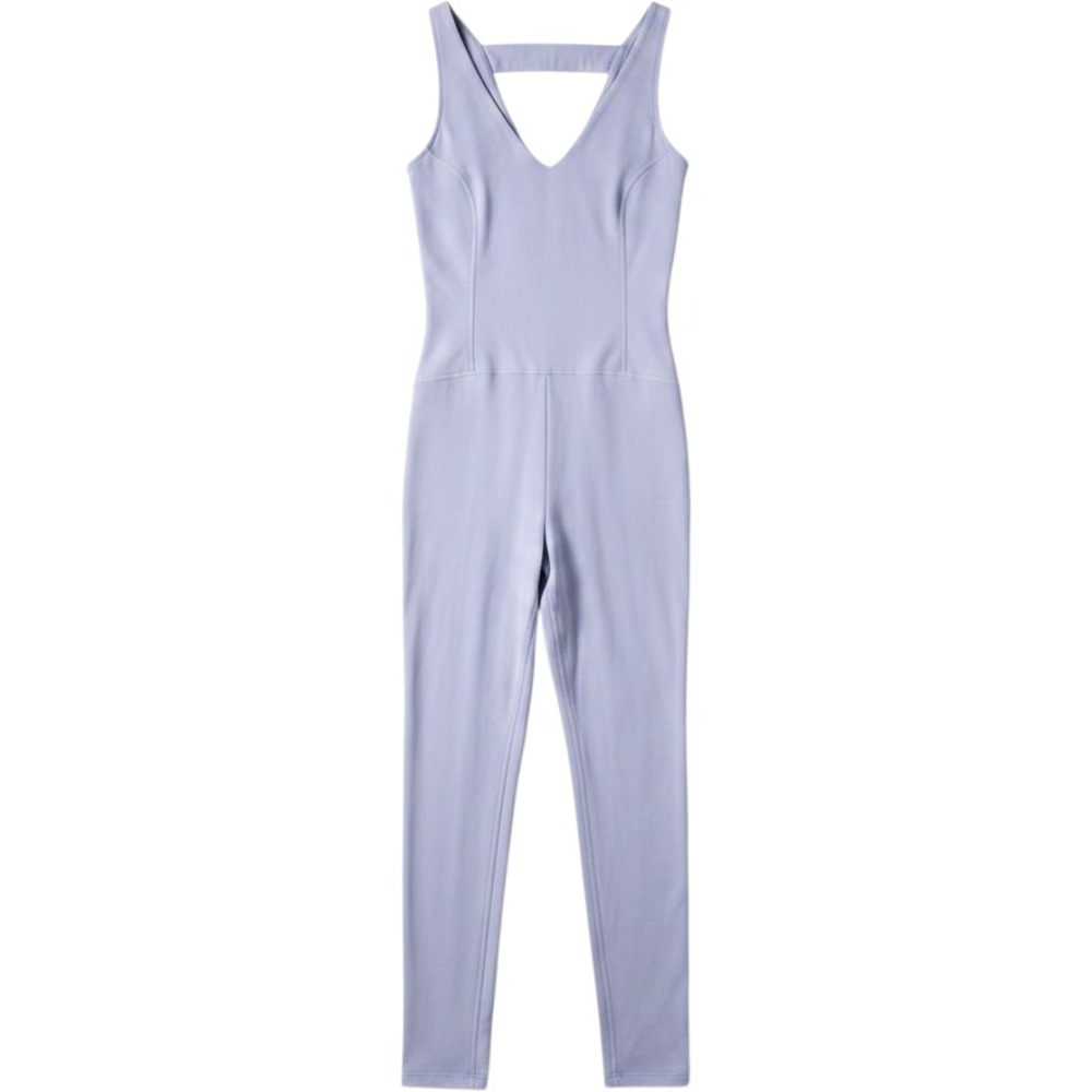 Free People Movement Sm Never Better Jumpsuit Lavender V Neck Activewear Yoga